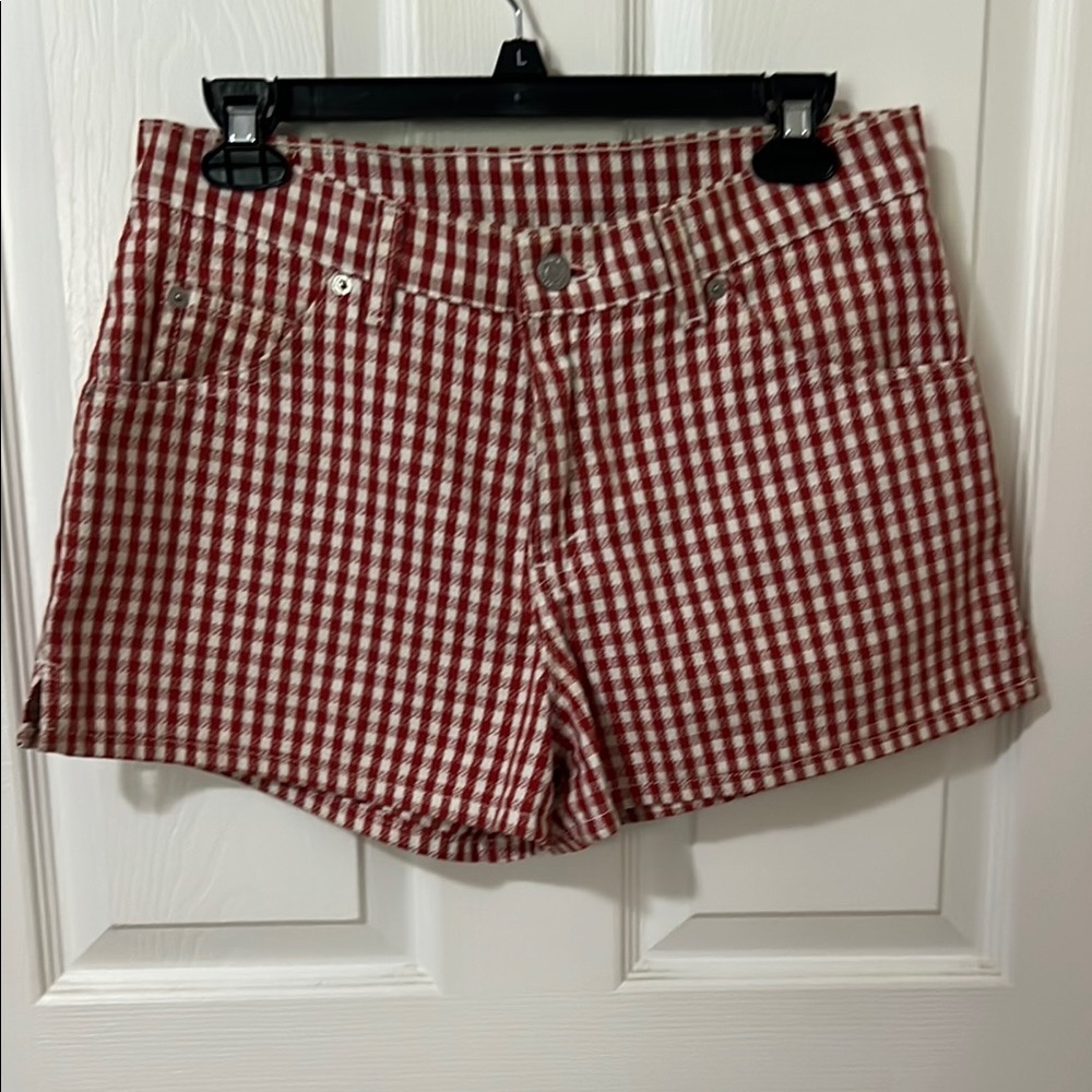 Levi’s Red and White Checkered Shorts